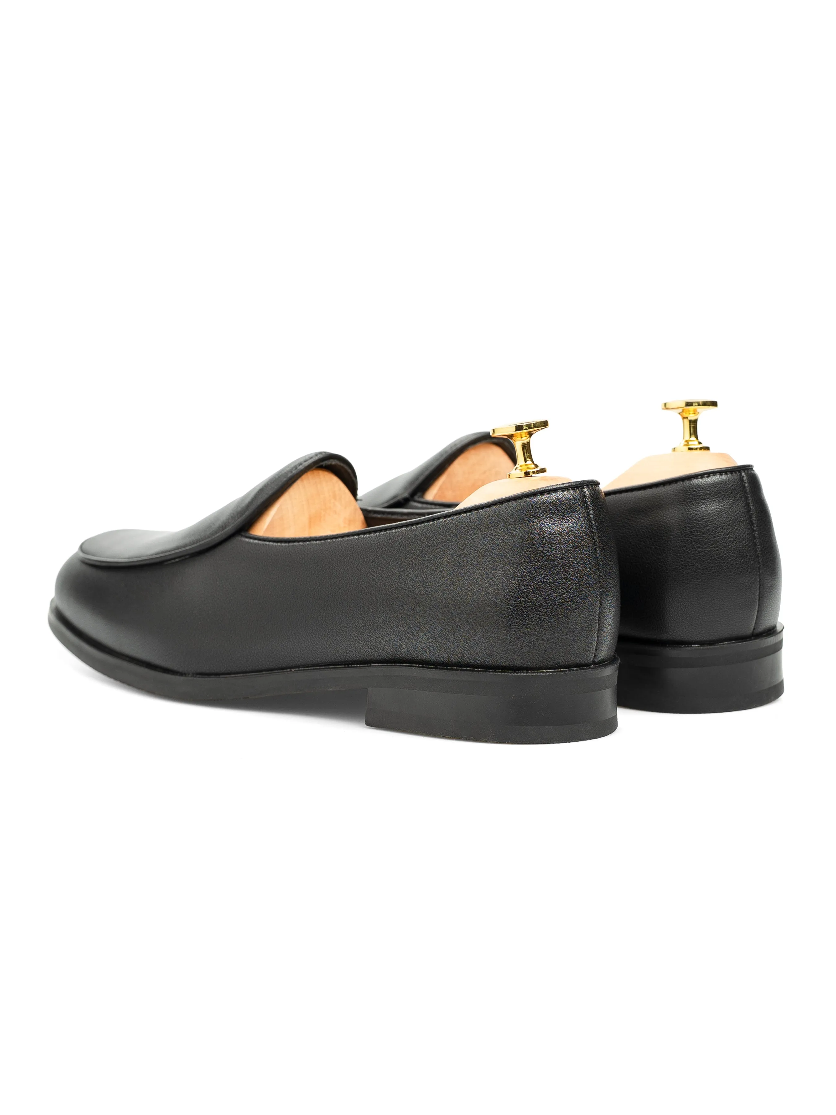 Current Trend Trendy Shoes Belgian Loafer - Solid Black Leather
