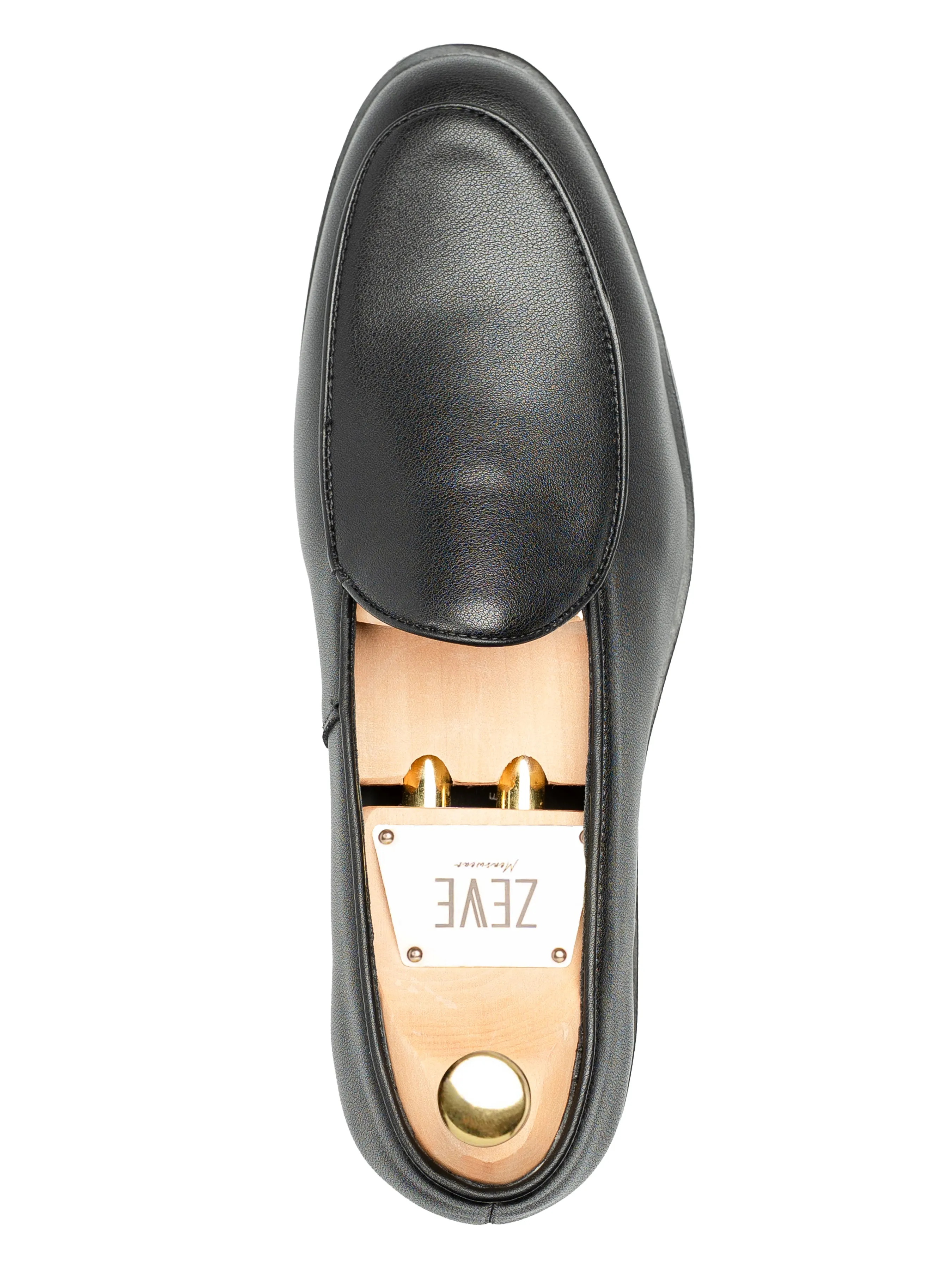Smooth Finish Belgian Loafer - Solid Black Leather