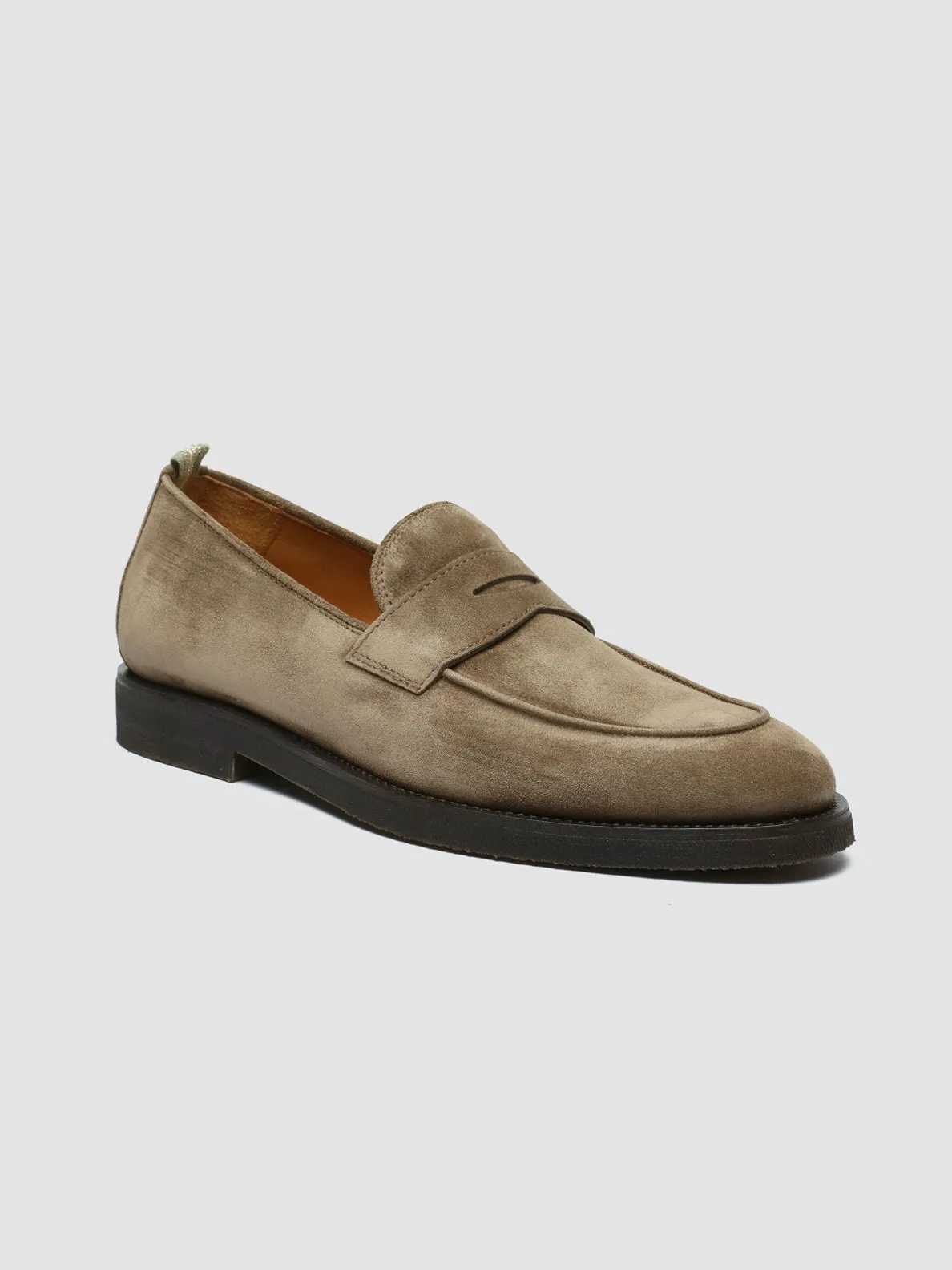 Step Light OPERA FLEXI 101 - Taupe Suede Penny Loafers