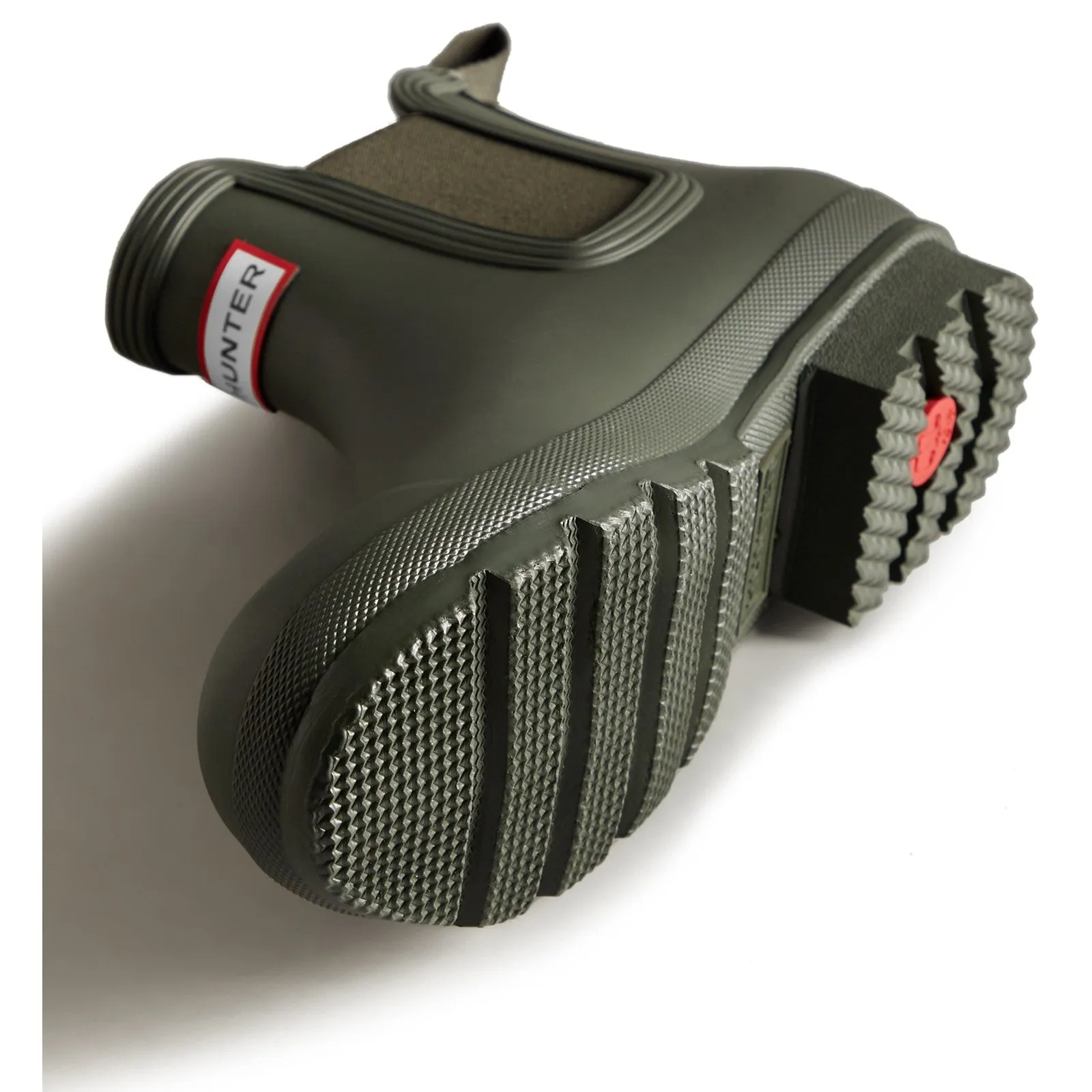 Hunter Mens Original Chelsea Boot Dark Olive Spring Storms