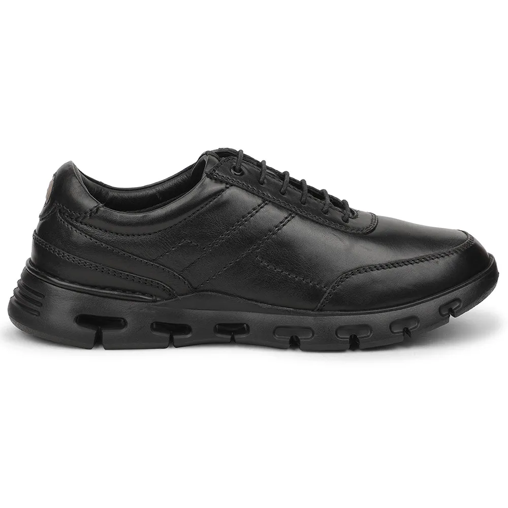 Healers Black Casual Formal Derby Shoes For Men ASF-1 By Liberty Supportive Feel