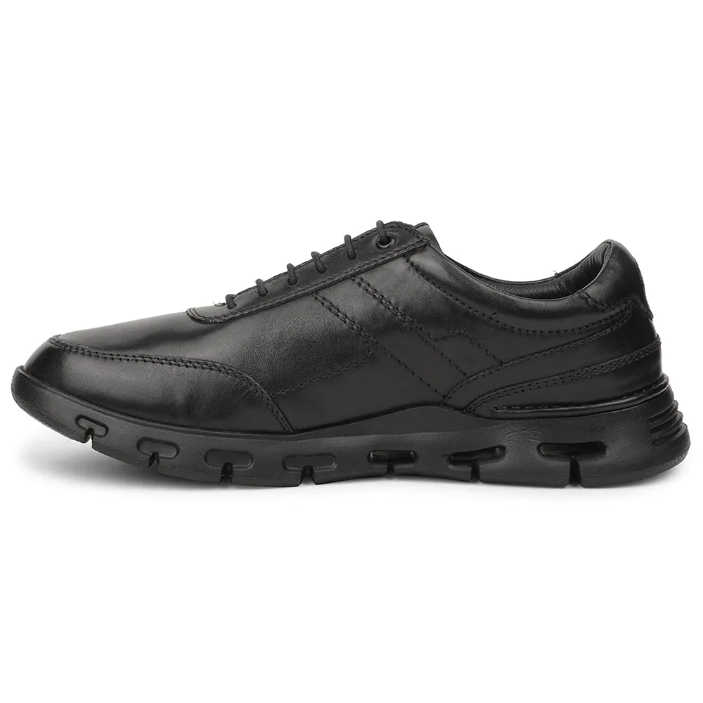 Sharp Style Healers Black Casual Formal Derby Shoes For Men ASF-1 By Liberty