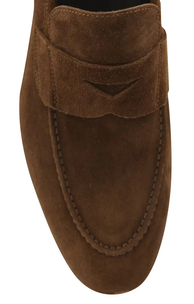 Abrasion resistant Fiori Di Lusso Caramel Brown Penny Loafers