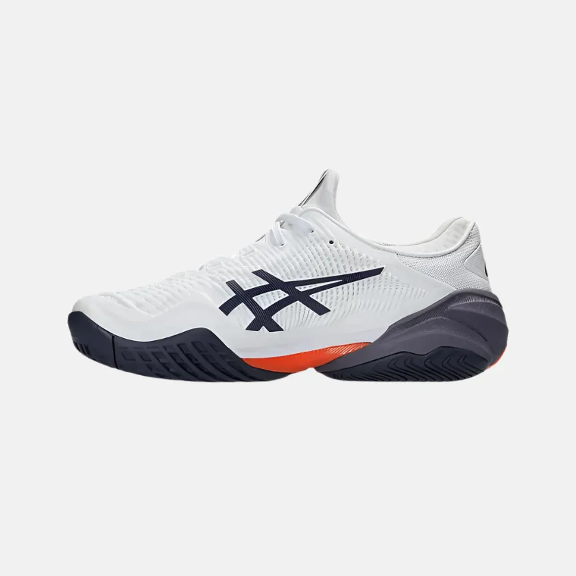 Minimal Sole Asics Court FF 3 Men's Tennis Shoes -White/Greyish Purple