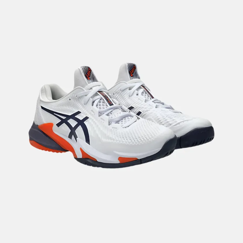 Comfort footbed Asics Court FF 3 Men's Tennis Shoes -White/Greyish Purple
