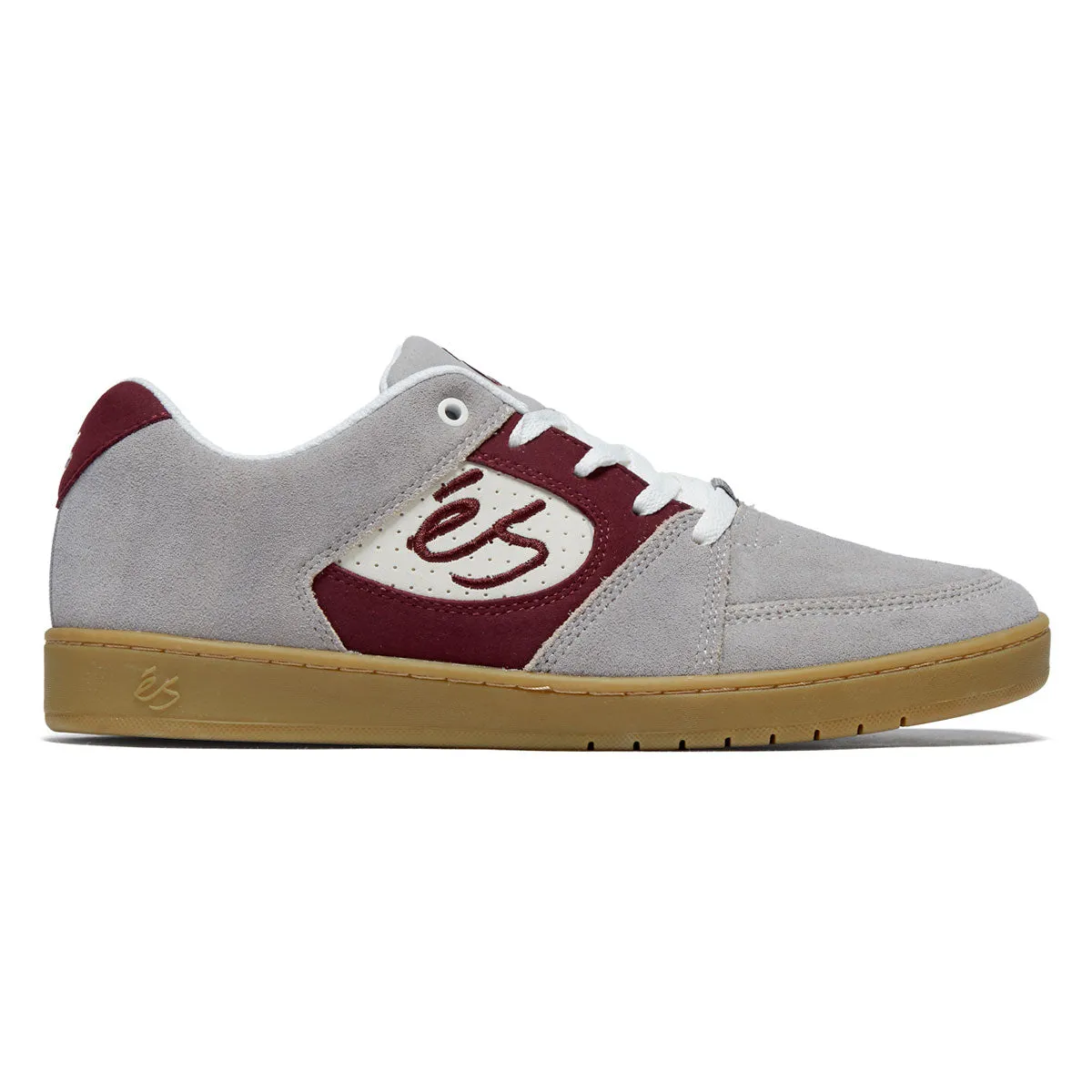 Rubber Outsole eS Accel Slim Shoes - Grey/Burgundy