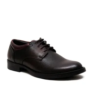 Healers Formal Brown Lace-Up Derby Shoes For Men GAS-C17 By Liberty Simple Outfit Smooth Polished Finish