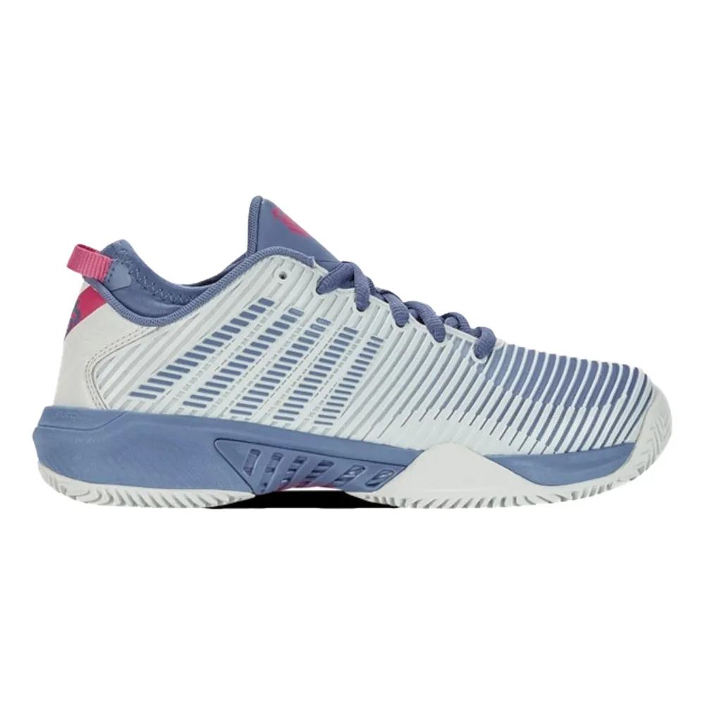 Responsive Midsole K-Swiss Hypercourt Supreme HB Tennis Shoes (Ladies) - Blue Blush/Infinity/Carmine rose