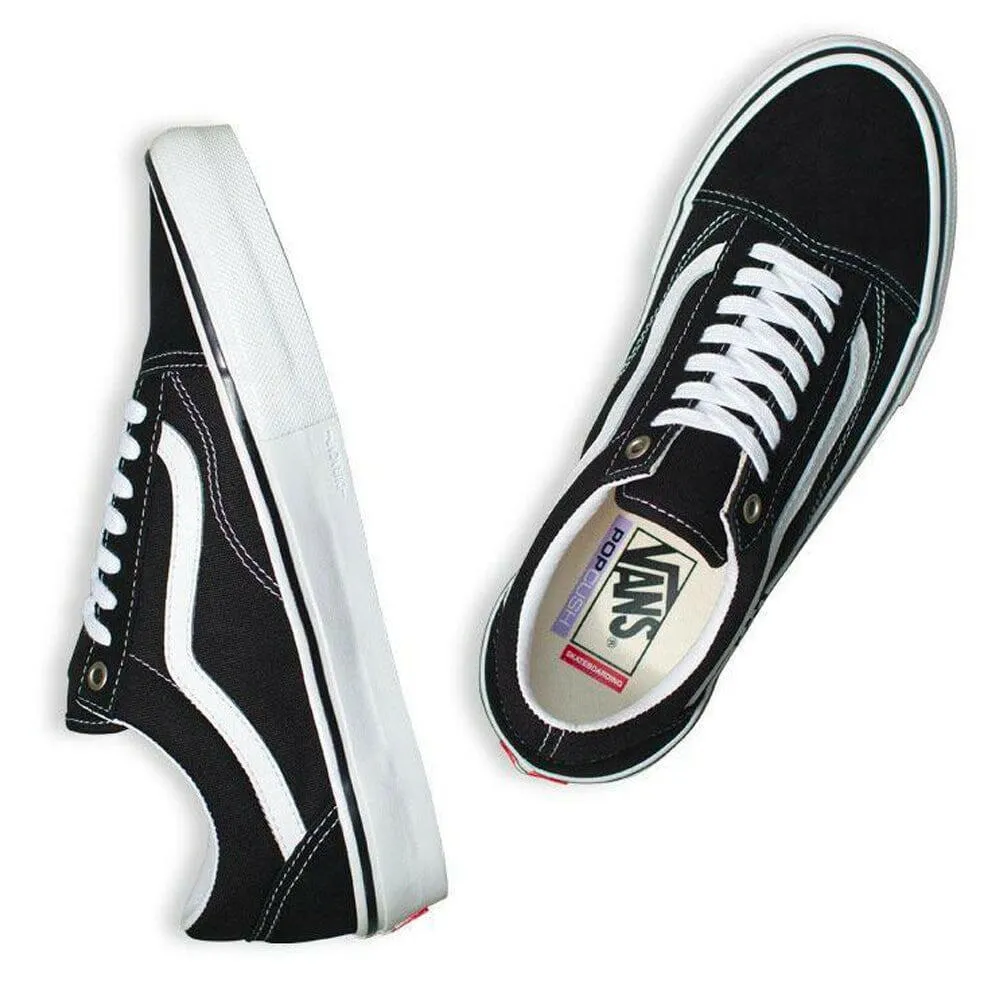 Shock Control Lifestyle Style Vans - Skate Old Skool Shoes Black/White