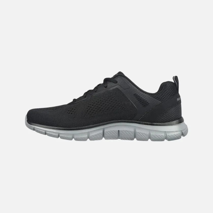 Skechers Broader Wide Fit Men's Running Shoes -Black/Charcoal heel pads