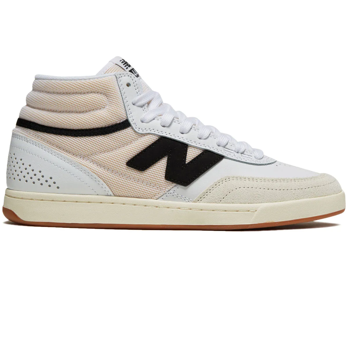 Cushioned Footbed Mesh Upper New Balance 440 Hi V2 Shoes - White