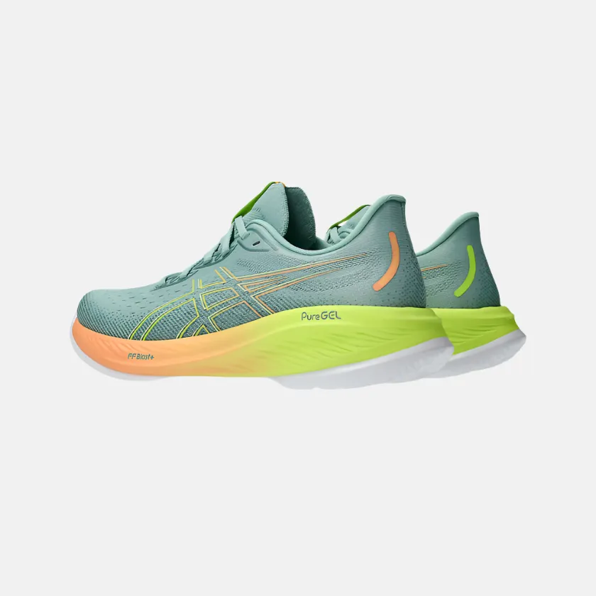 zip - closure shoes Asics GEL-CUMULUS 26 PARIS Men's Running Shoes -Light Celadon/Safety Yellow