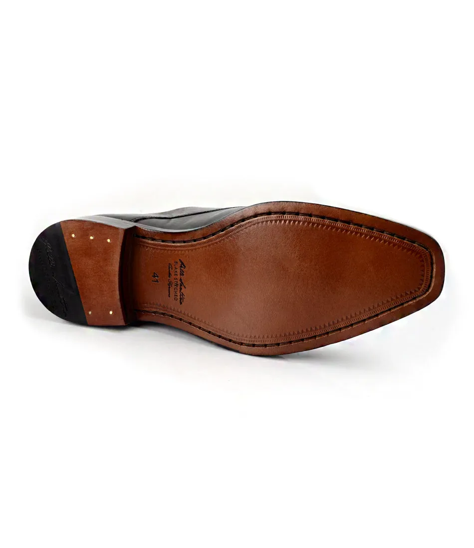 Medallion Toe Single Monk - Black Soft Touch Calm Step