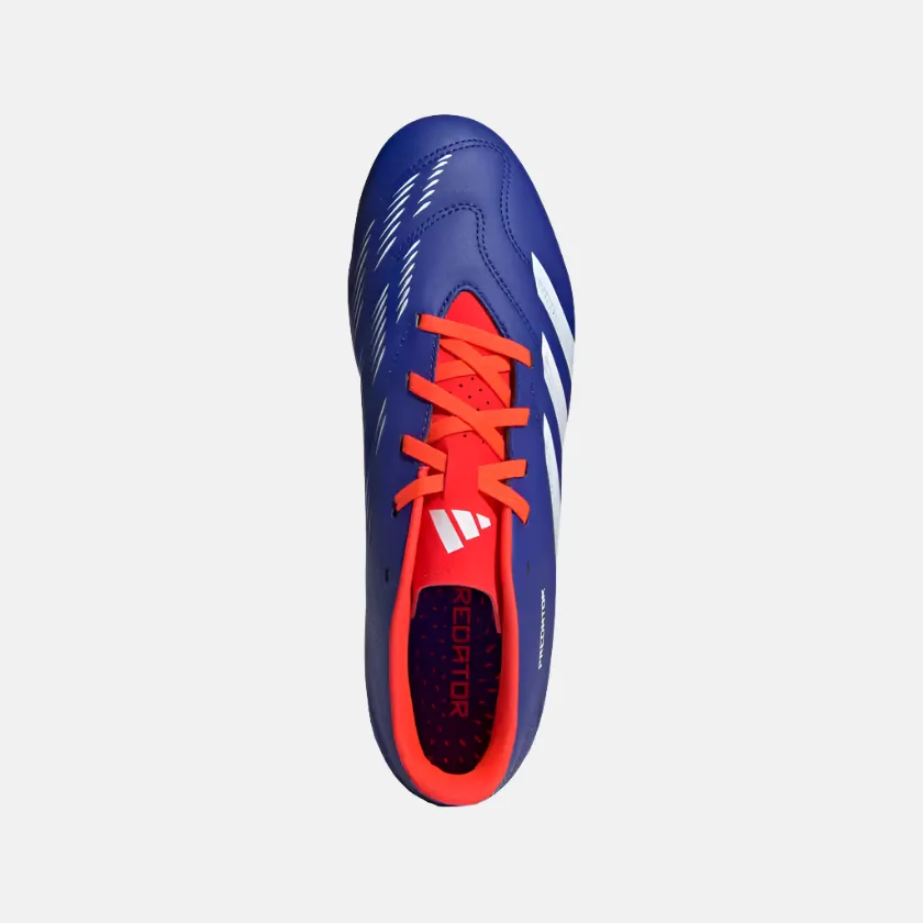 Adidas Predator Club Flexible Ground Unisex Football Shoes -Lucid Blue/Cloud White/Solar Red Game Ready