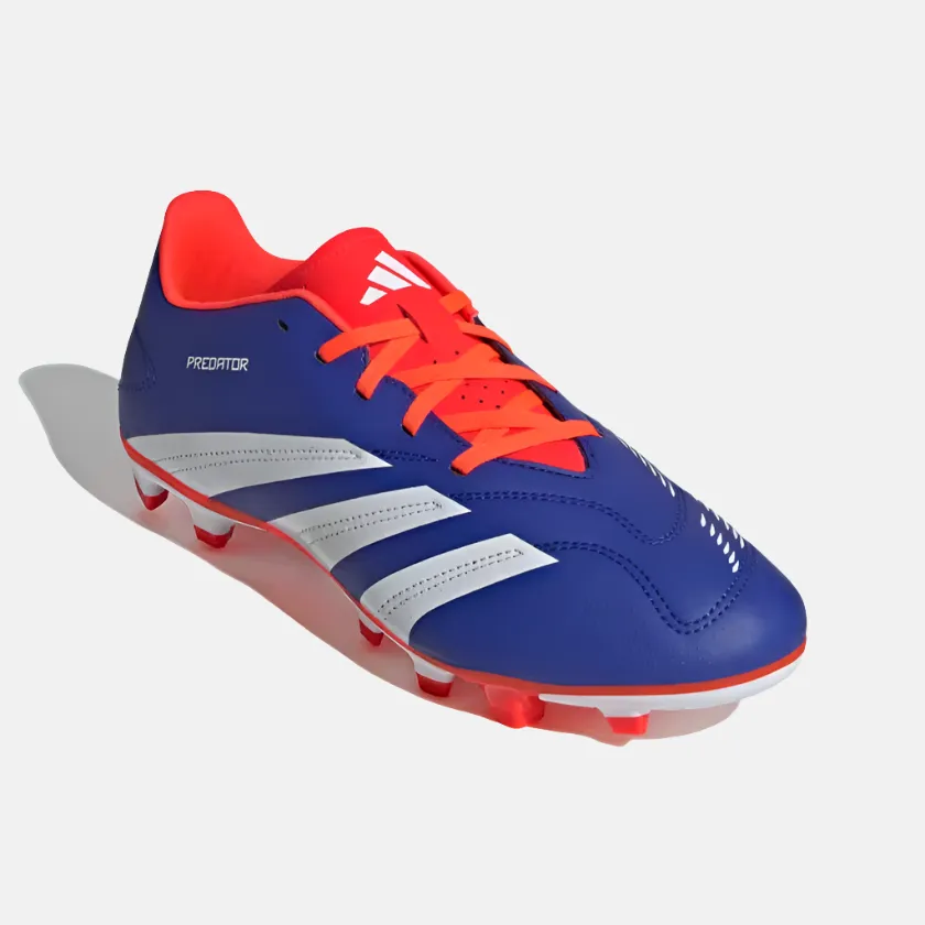 Adidas Predator Club Flexible Ground Unisex Football Shoes -Lucid Blue/Cloud White/Solar Red training support Sports equipment