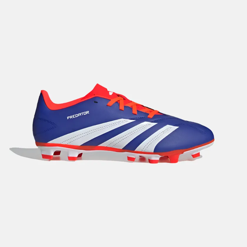 Adidas Predator Club Flexible Ground Unisex Football Shoes -Lucid Blue/Cloud White/Solar Red Midsole Cushion