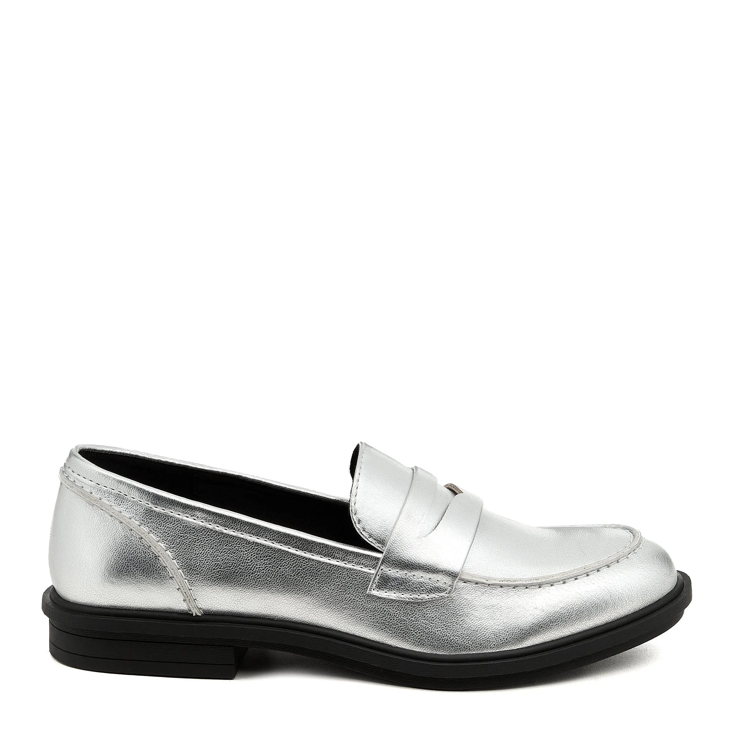 Gabby Silver Loafer Date Ready City Explorer