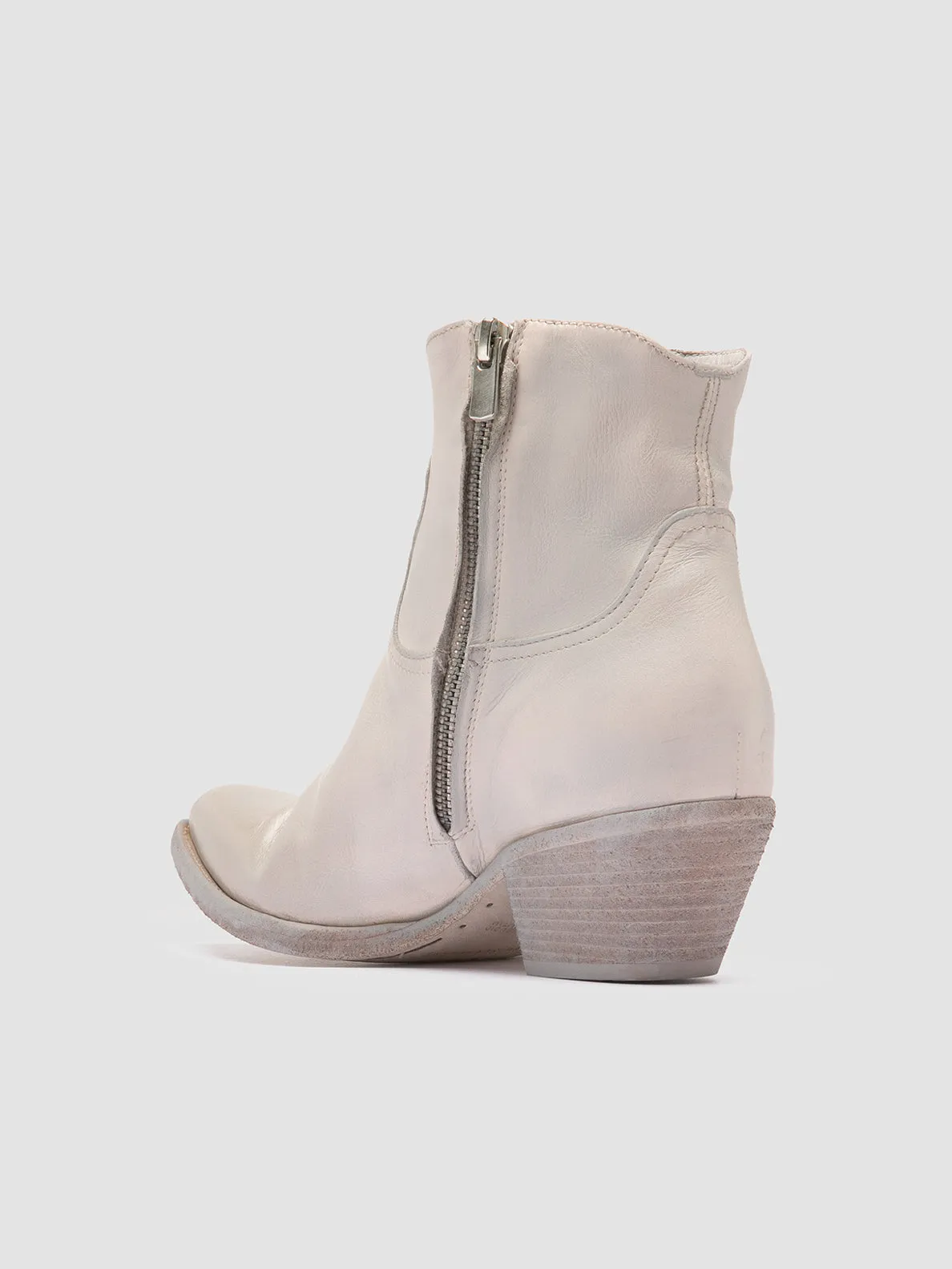 Anti Bacterial Gym Quick WANDA DD 103 - Off White Leather Zip Boots