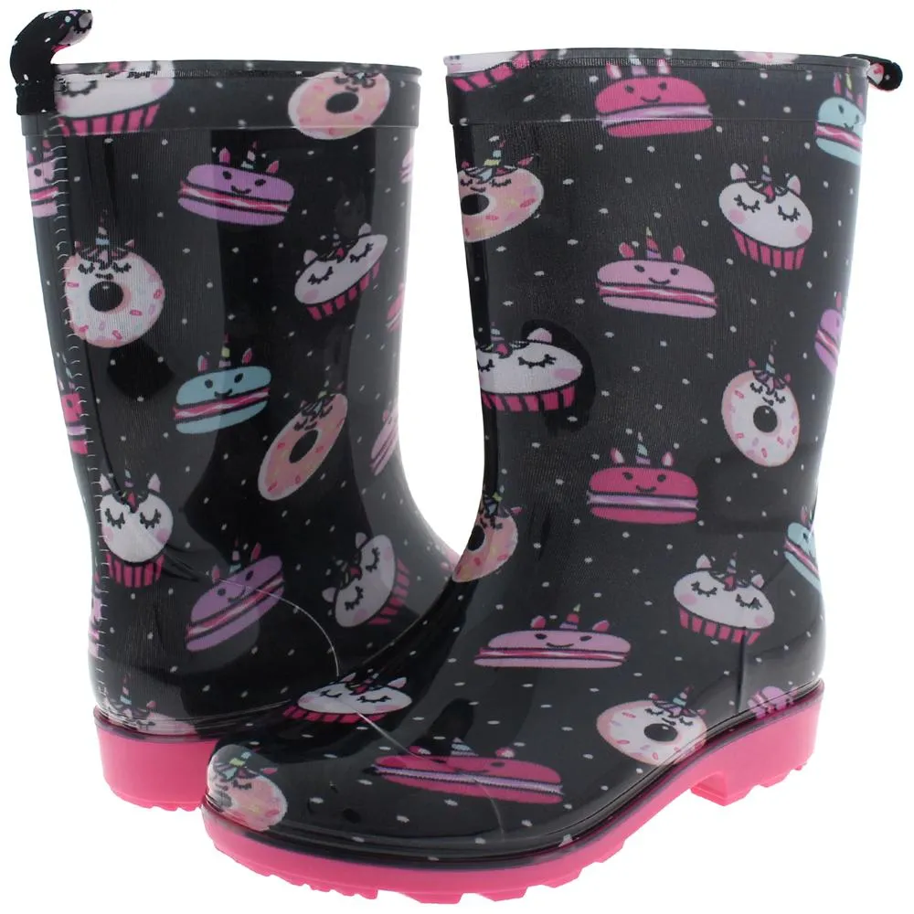Girls Desserts Jelly Rain Boot Heel Stability