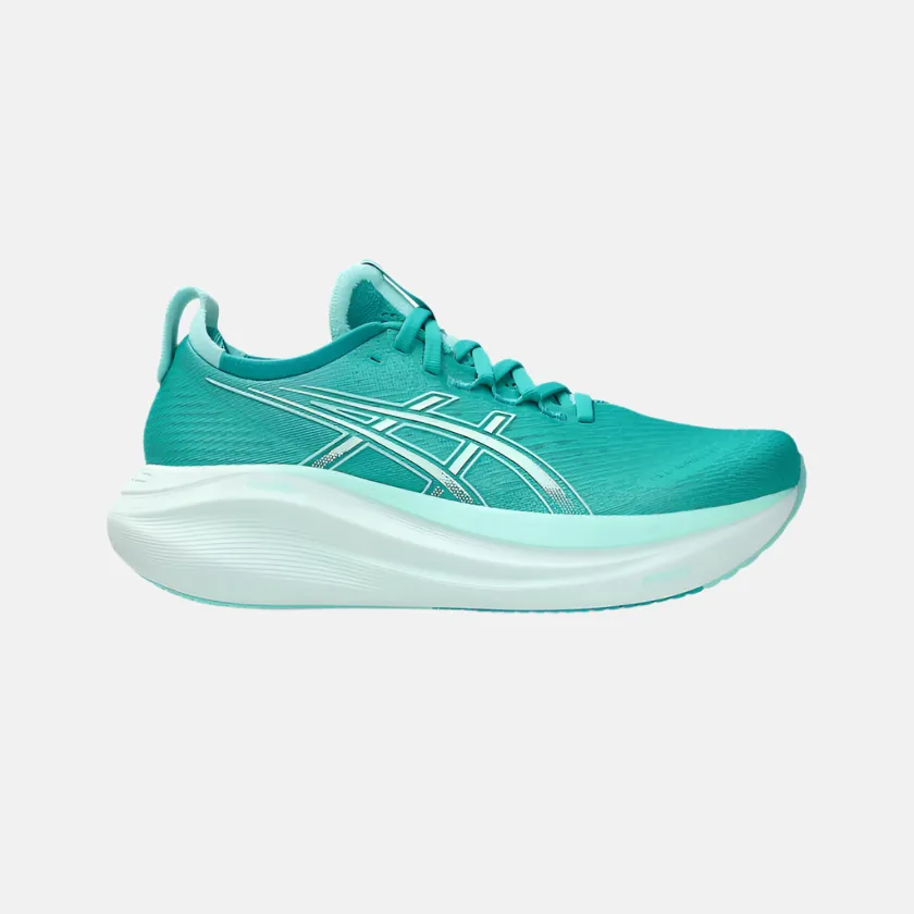 Asics GEL-NIMBUS 27 Women's Running Shoes -Wave Teal/Illuminate Mint fingerless gloves