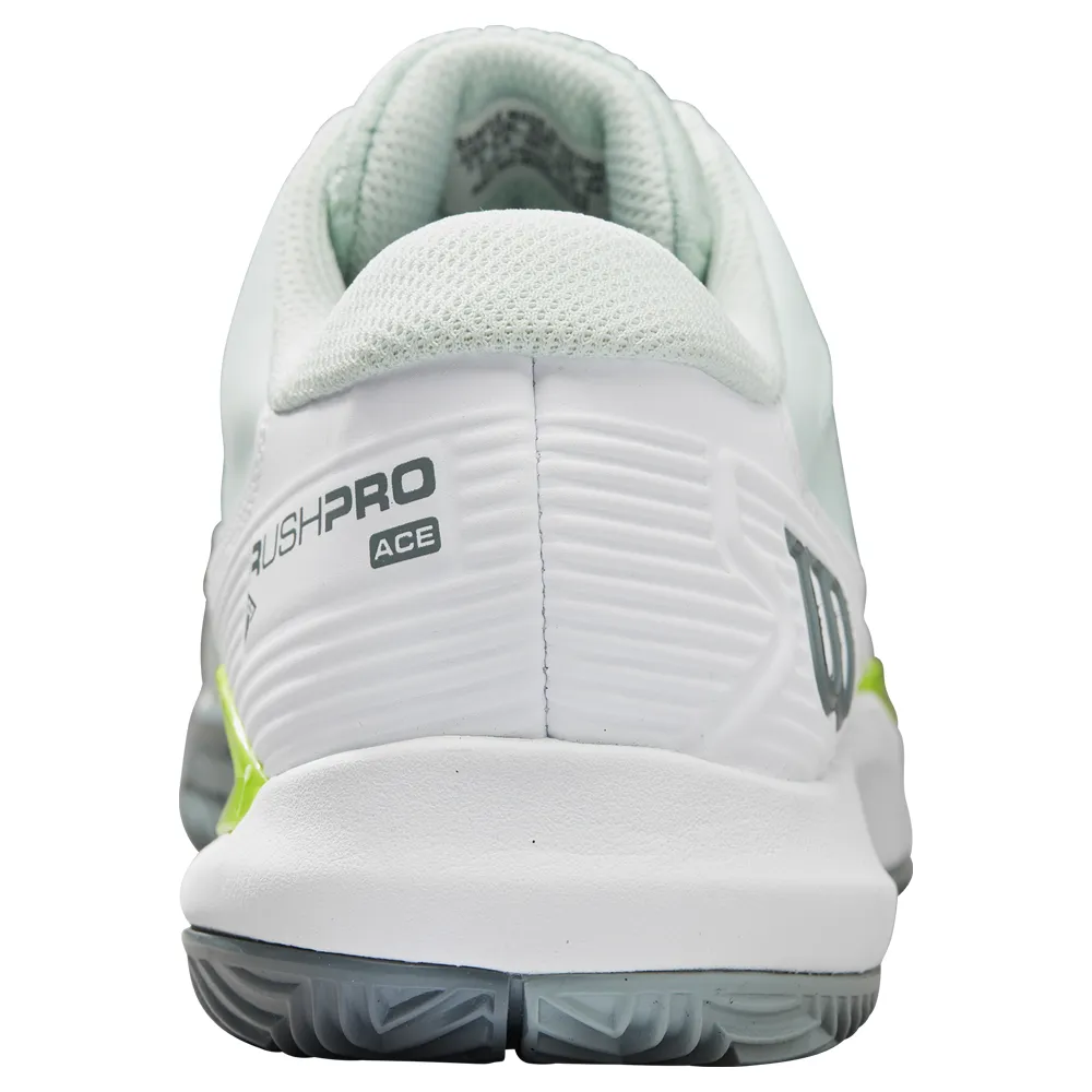 Wilosn Rush Pro Ace Clay Court Tennis Shoes (Ladies) - Opal Blue/White/Jasmine Green Dynamic Movement