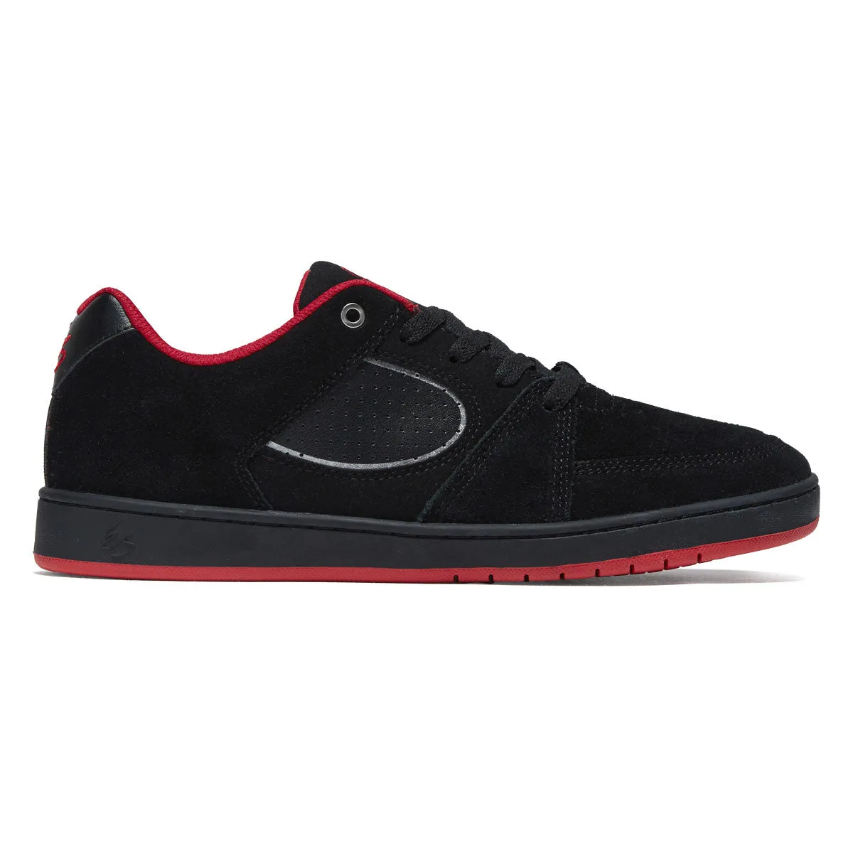 eS Accel Slim Shoes - Black/Black/Silver synthetic material