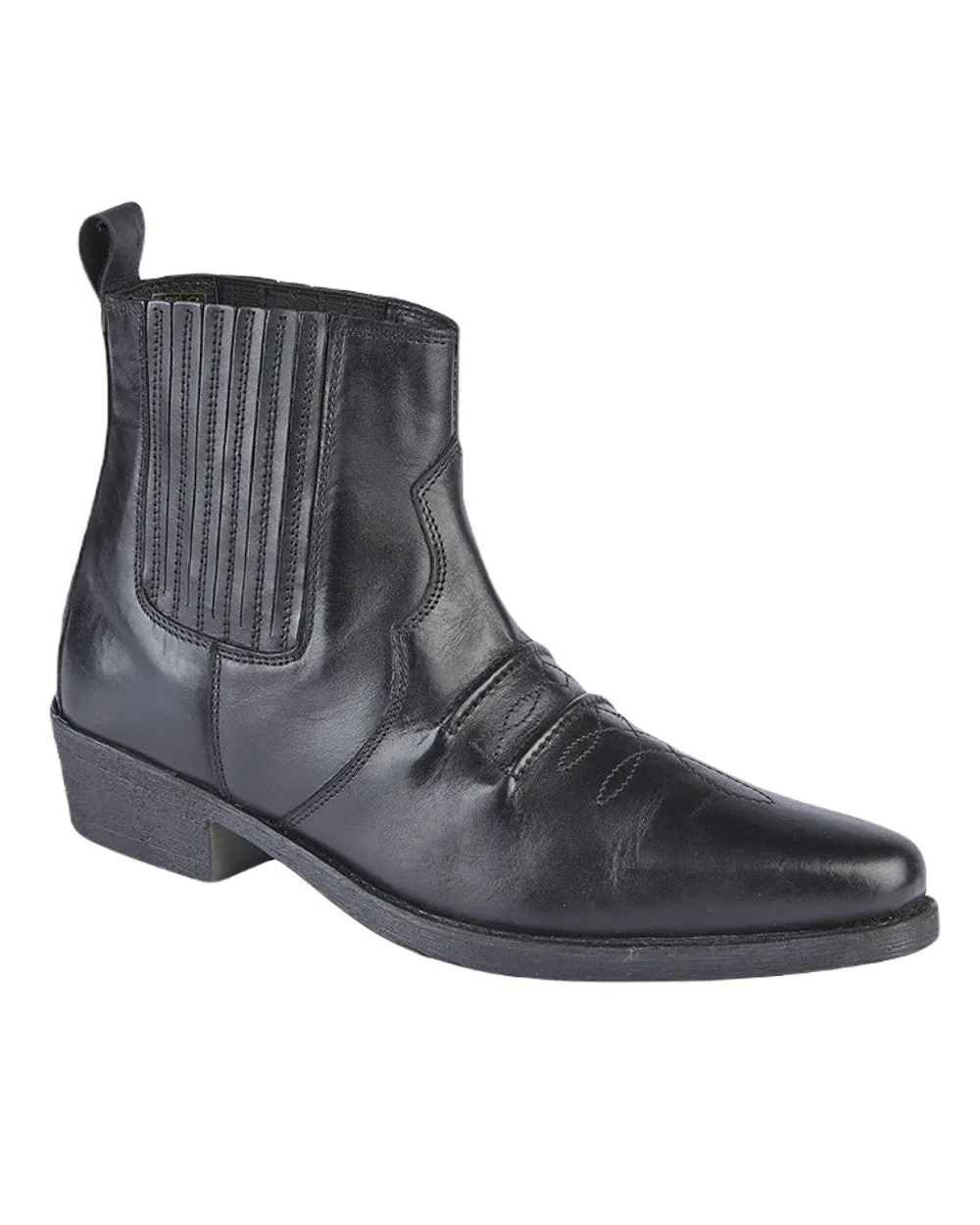 Woodland Nebraska Leather Western Ankle Boots Walk in Comfort Ergonomic Shape