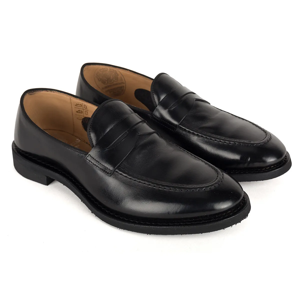Effortless Slip-On Minimalist Aesthetic XAVIER 53022<br> Black loafers