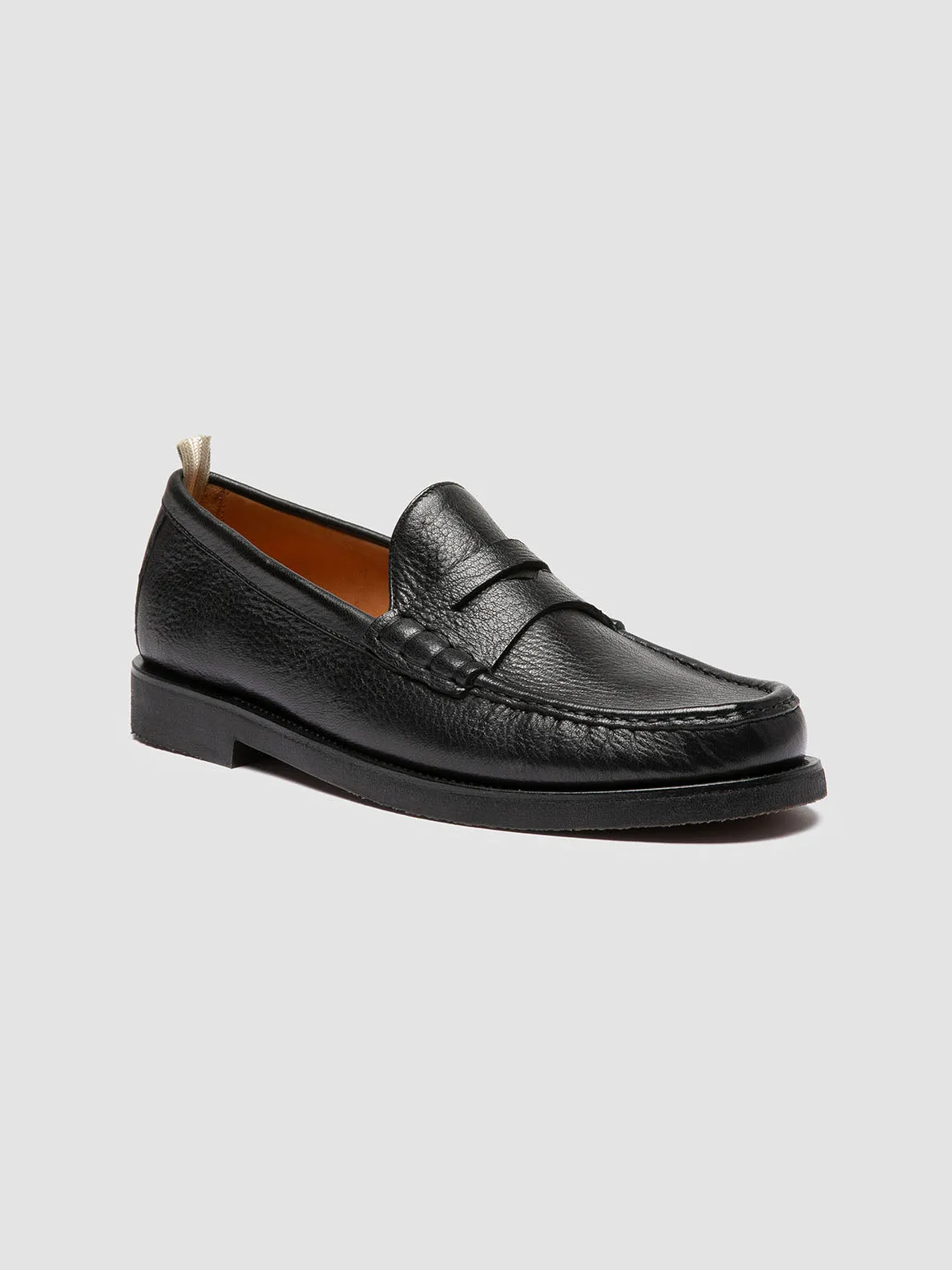 Durable Leather BALFRON FLEXI 001 - Black Leather Penny Loafers