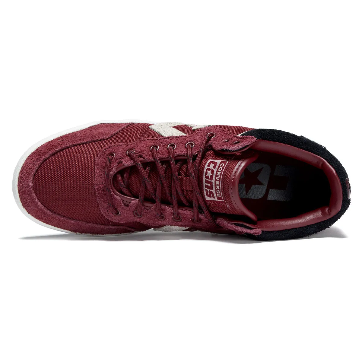 Converse Fastbreak Pro Mid Shoes - Deep Bordeaux/Papyrus/Egret Solid Construction