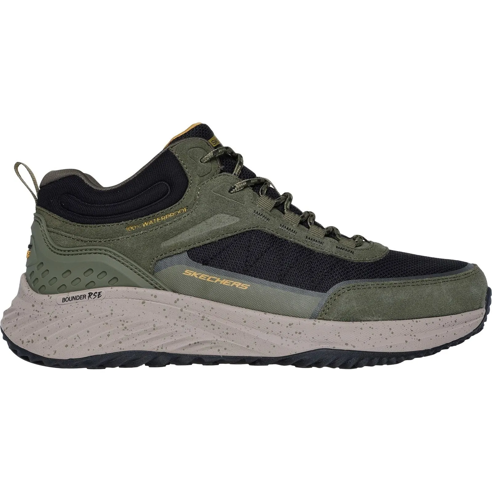 Skechers Mens Bounder Rse Hiking Boots Olive/Black Resilient Wear