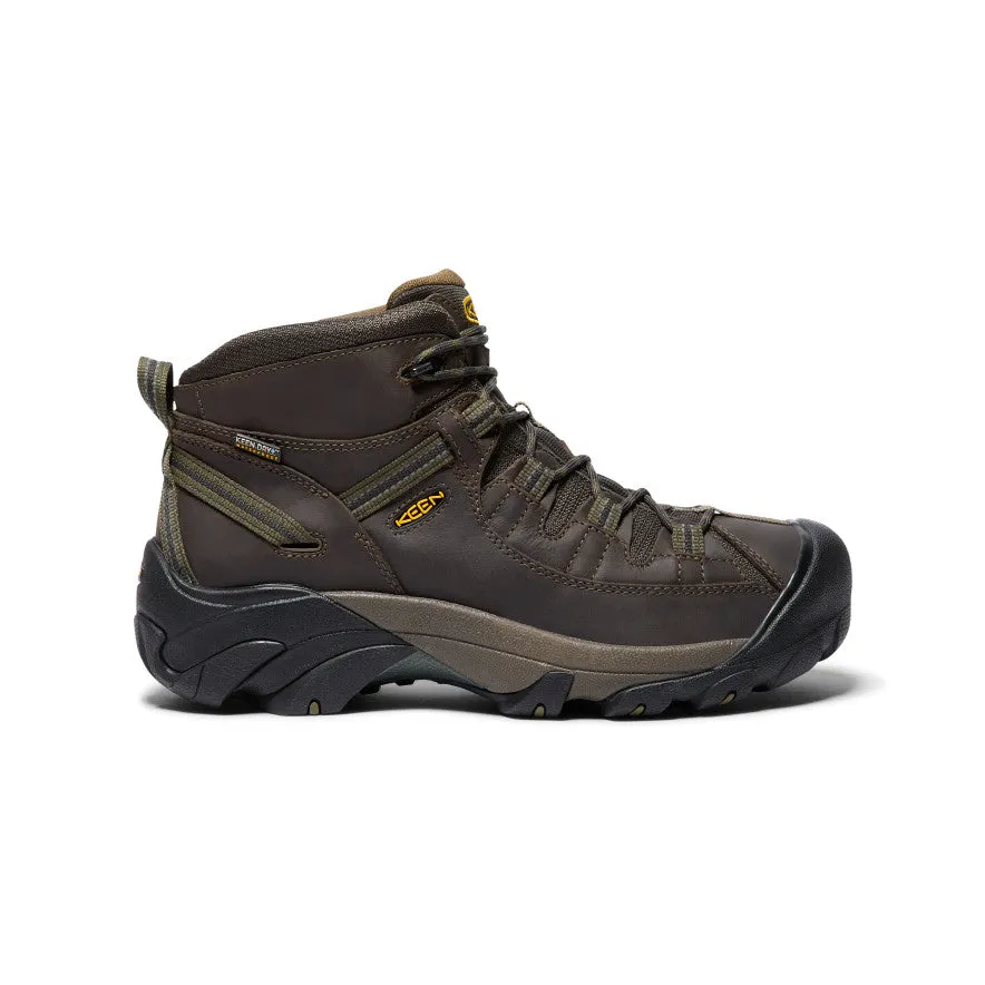 Men's Targhee II Waterproof Mid Wide  |  Canteen/Dark Olive Multi-Terrain Fit