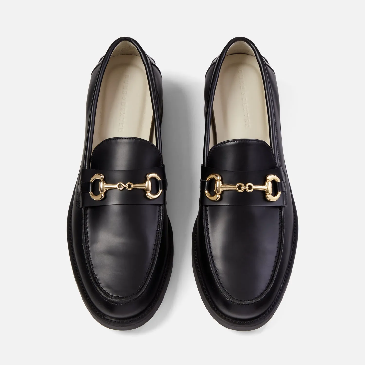 Slim Line Slip On Style Wilde Black Bit Loafer - Men's