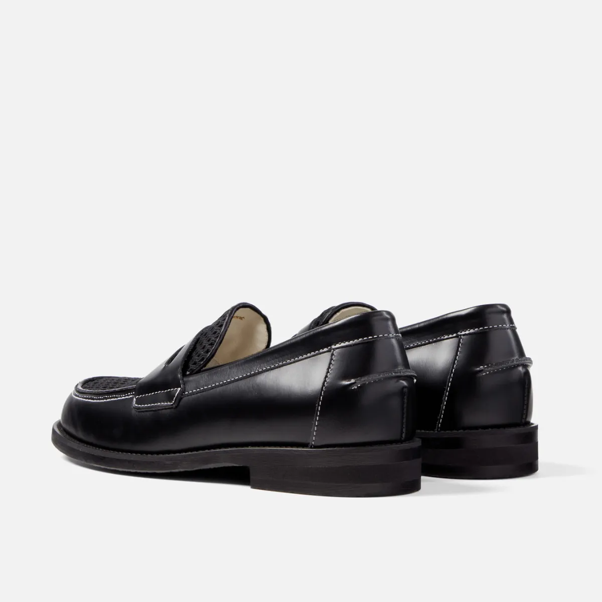 Stable construction Wilde Black Rattan Penny Loafer - Men's