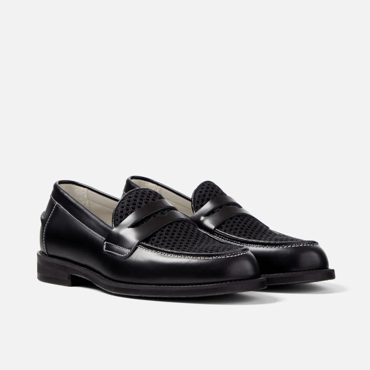 Wilde Black Rattan Penny Loafer - Men's Couple Pair Adjustable Straps