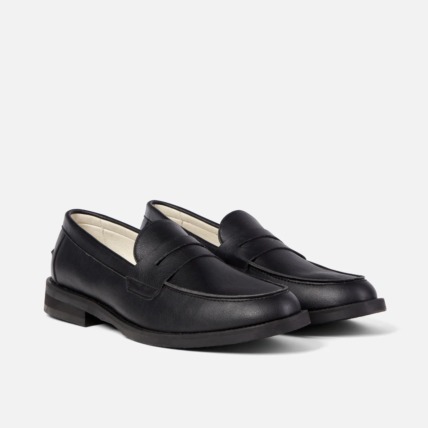 Wilde Black Vegan Penny Loafer - Men's Wide Path