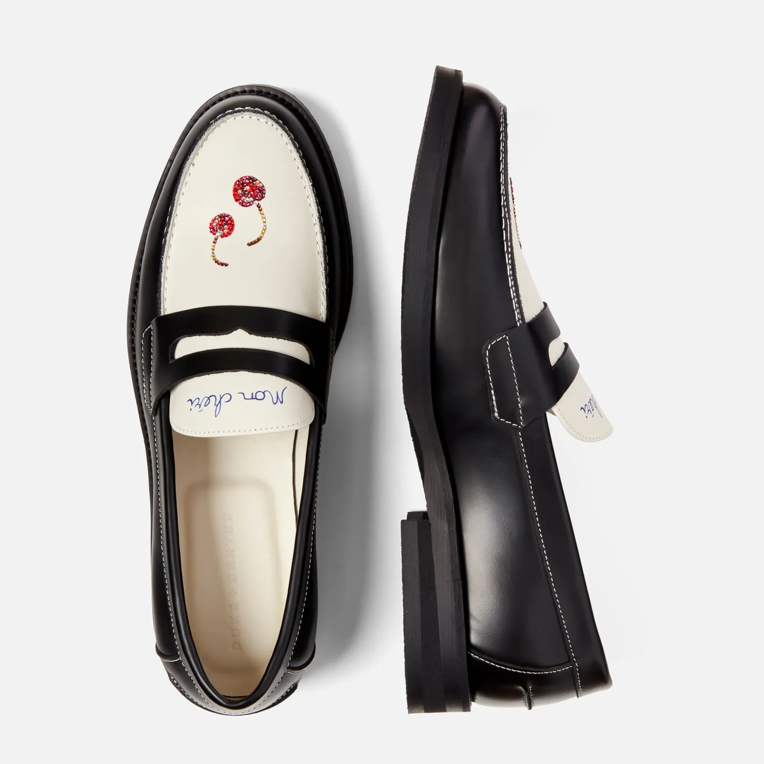 Wilde Swarovski Crystals Cherry Penny Loafer - Men's Satin Glow