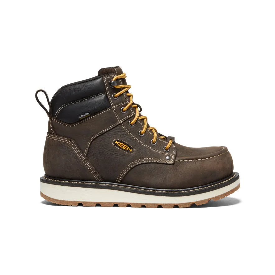 Men's Cincinnati 6" Waterproof Boot (Carbon Toe)  |  Dark Chocolate/Sandshell Extreme Comfort Long distance