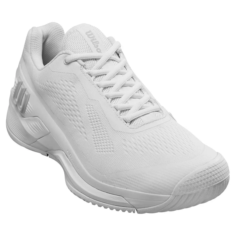 Wilson Men's Rush Pro 4.0 Tennis Shoes White Low Profile Quick Step