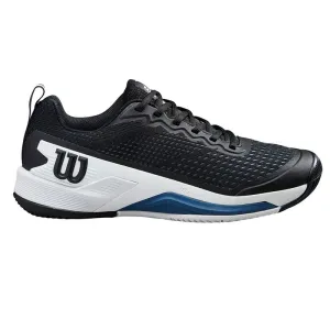 Wilson Men's Rush Pro 4.5 Tennis Shoes Black Ensign Blue Classic
