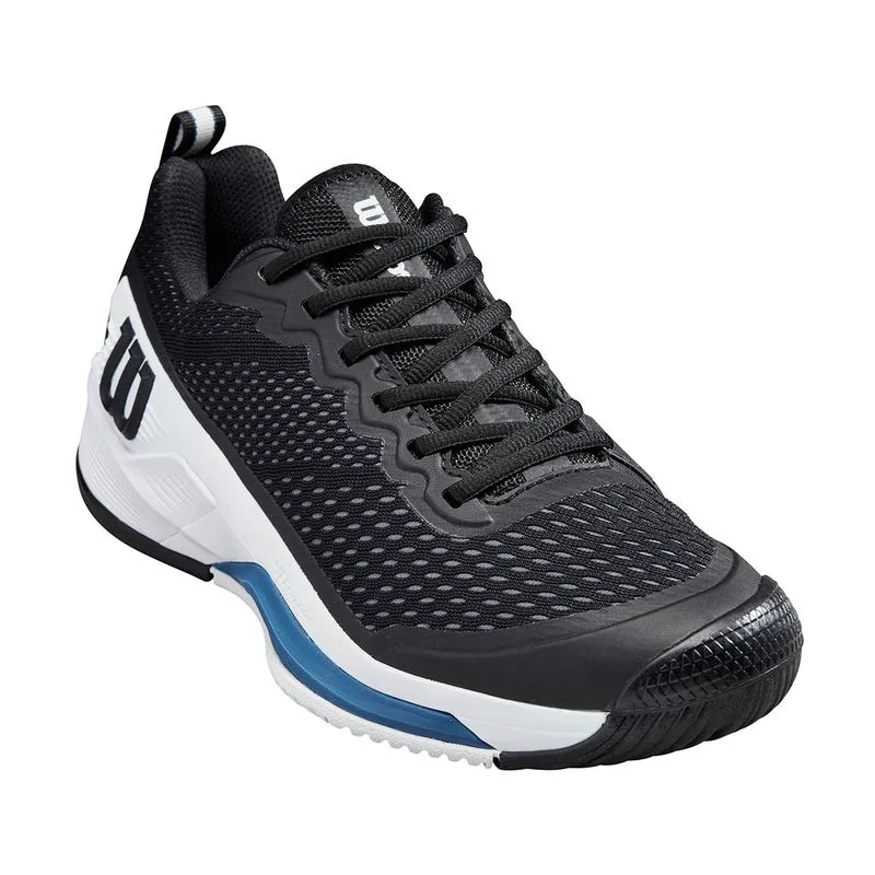 Path Free Italian Glam Wilson Men's Rush Pro 4.5 Tennis Shoes Black Ensign Blue