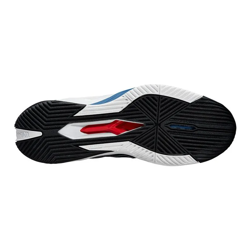 Step Light Wilson Men's Rush Pro 4.5 Tennis Shoes Black Ensign Blue