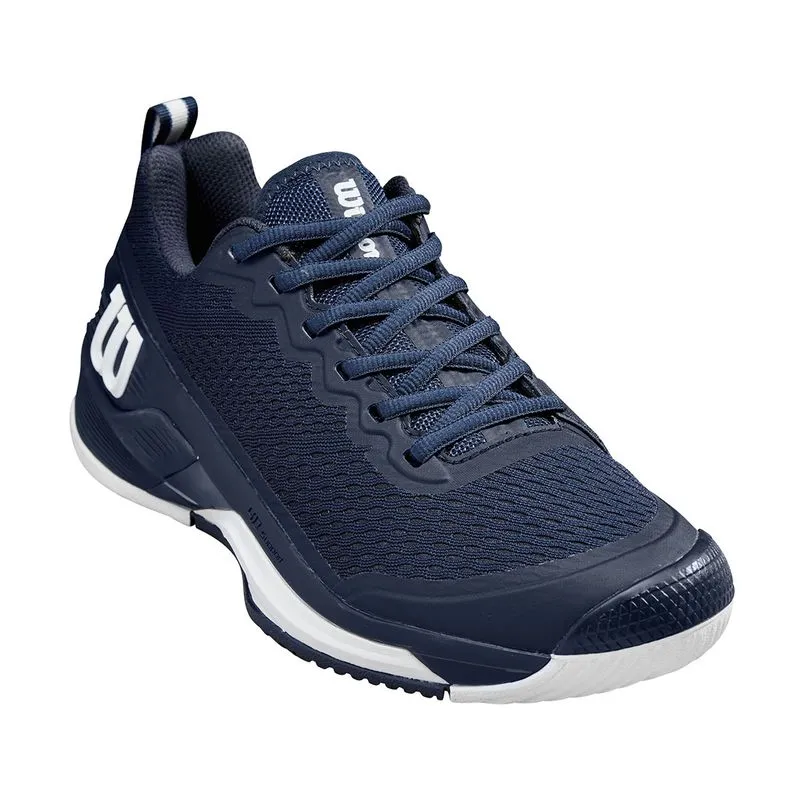 Wilson Men's Rush Pro 4.5 Tennis Shoes Navy White Shine Silver