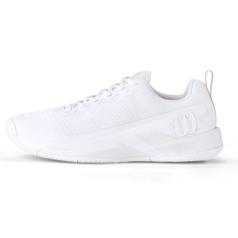 Wilson Men's Rush Pro 4.5 Tennis Shoes White Shock Absorbing lightweight fabric