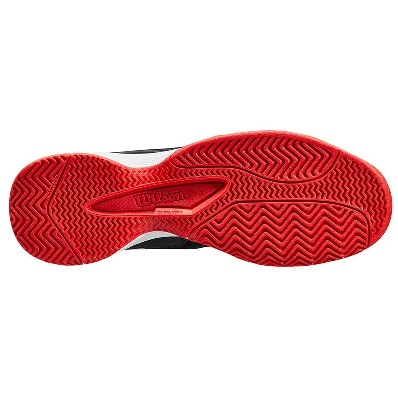 Wilson Rush Pro L Junior Tennis Shoe Black Red Kind Glow