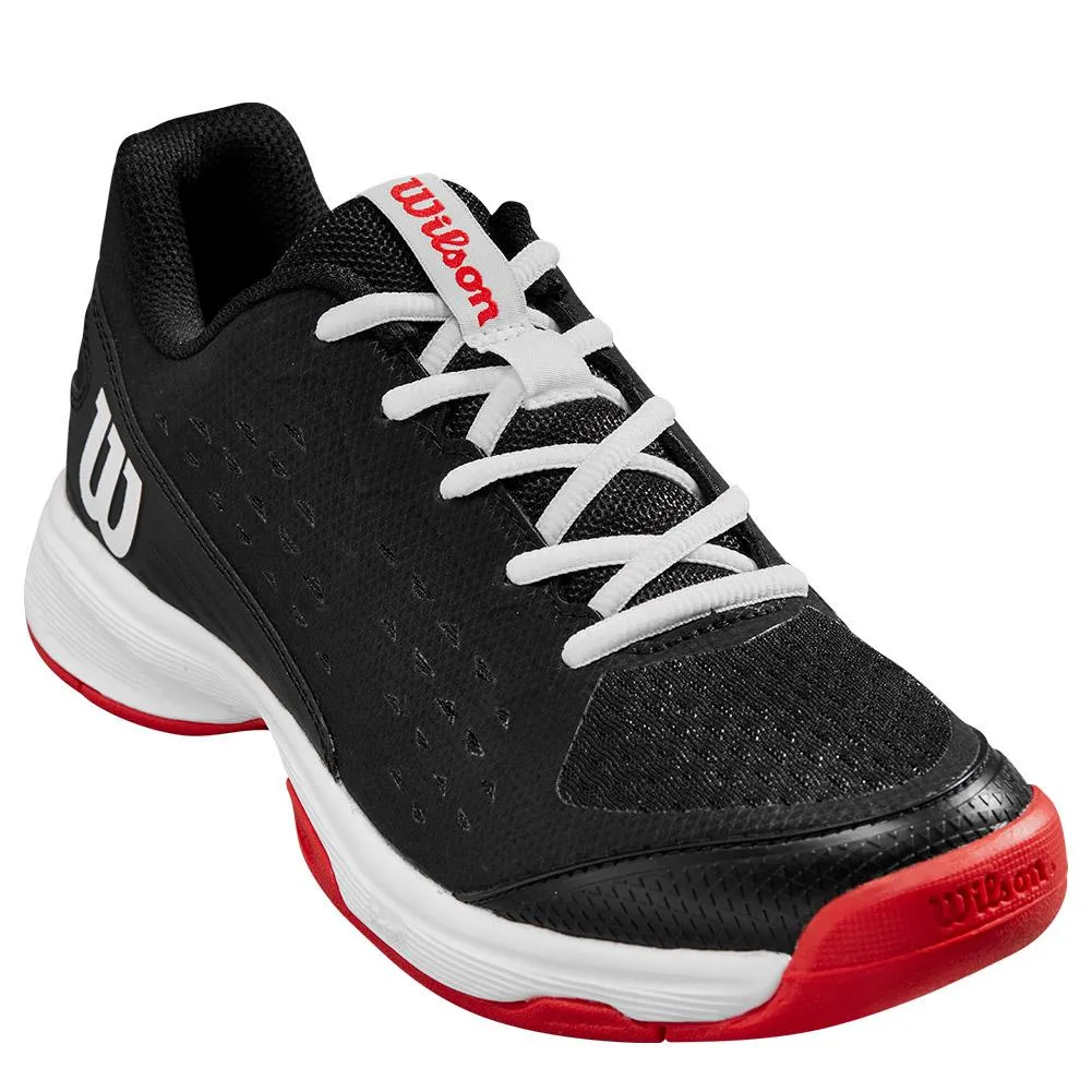 Wilson Rush Pro L Junior Tennis Shoe Black Red Moon Walk