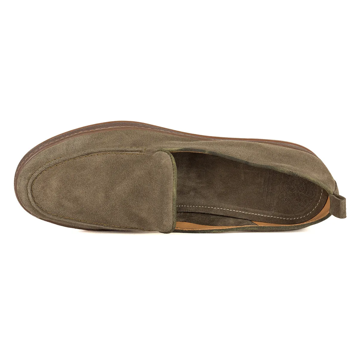 JASON 94020<br>Olive suede slip-ons Walk Free