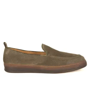 JASON 94020<br>Olive suede slip-ons Sole Neat
