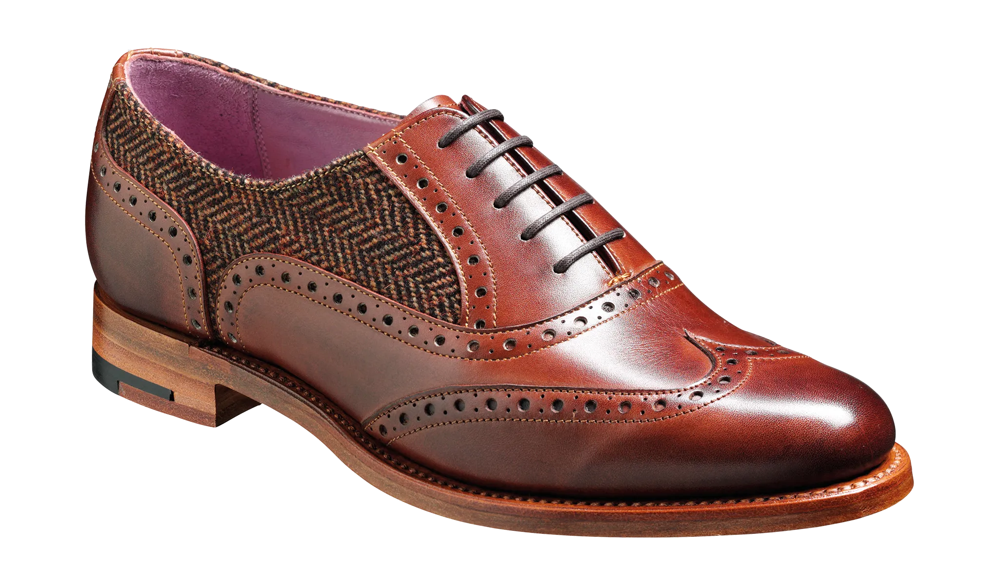 Professional Wear Office Fashion Freya - Walnut Calf / Brown Tweed
