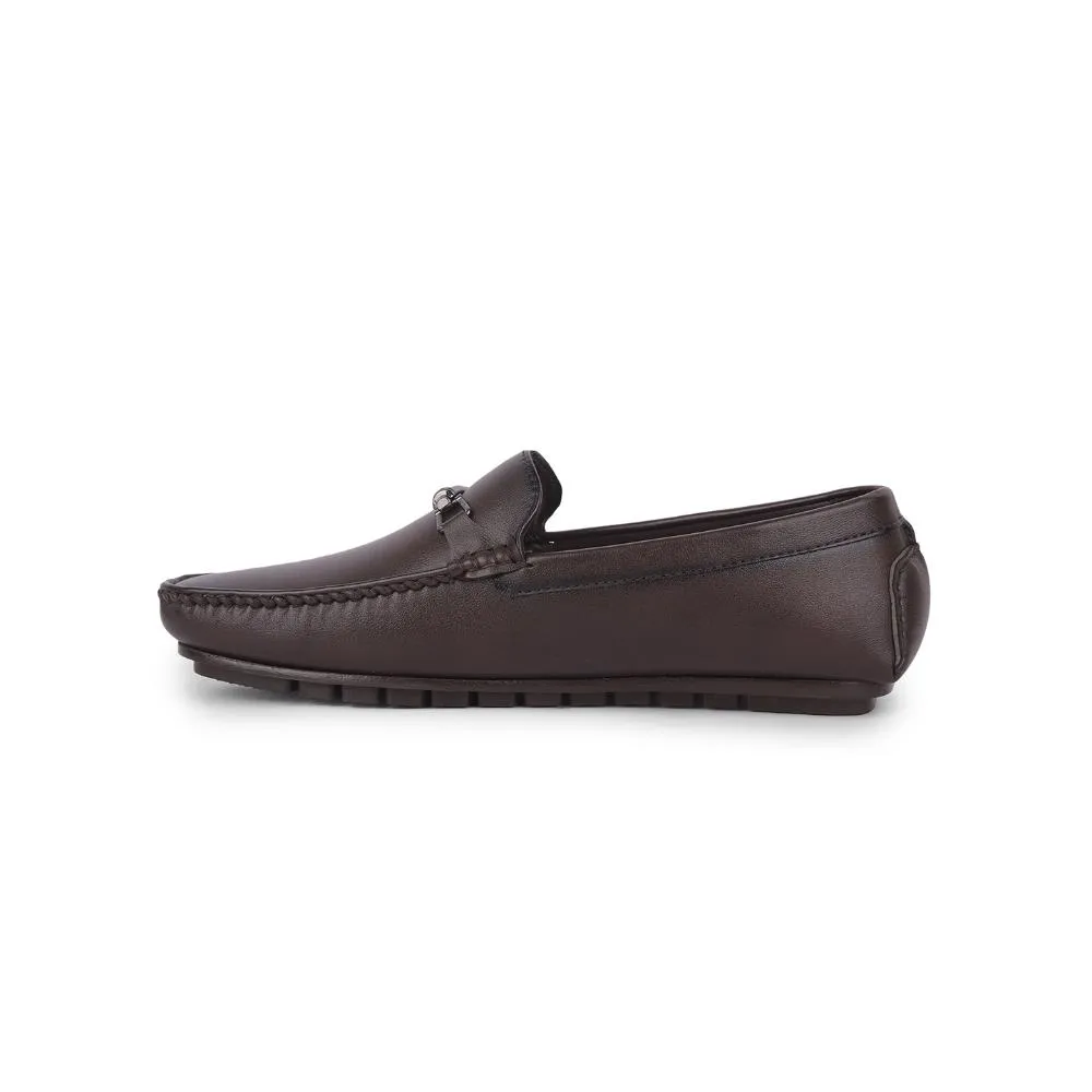 Metal Accents Fortune By Liberty Mens VCL-107 Brown  Formal Loafers